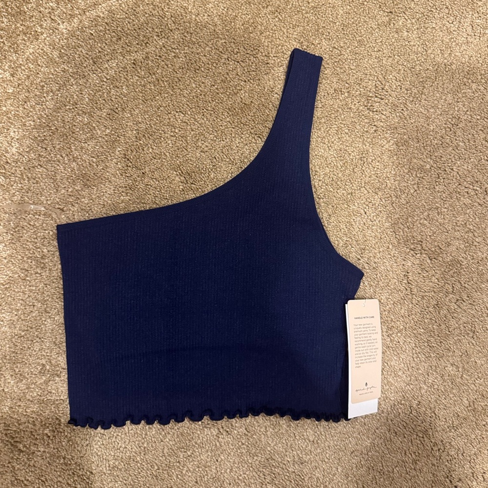 Giftable! NWT Spiritual Gangster Luna One Shoulder Seamless Crop Tank.